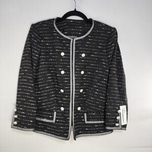 🆕️ Nicole Miller × Mary Kay Boucle Blazer Sz 8T